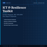Morclear ICT & Operational Resilience Toolkit Incident Response, BCP, RTO/RPO Templates, Heat Maps & Playbooks